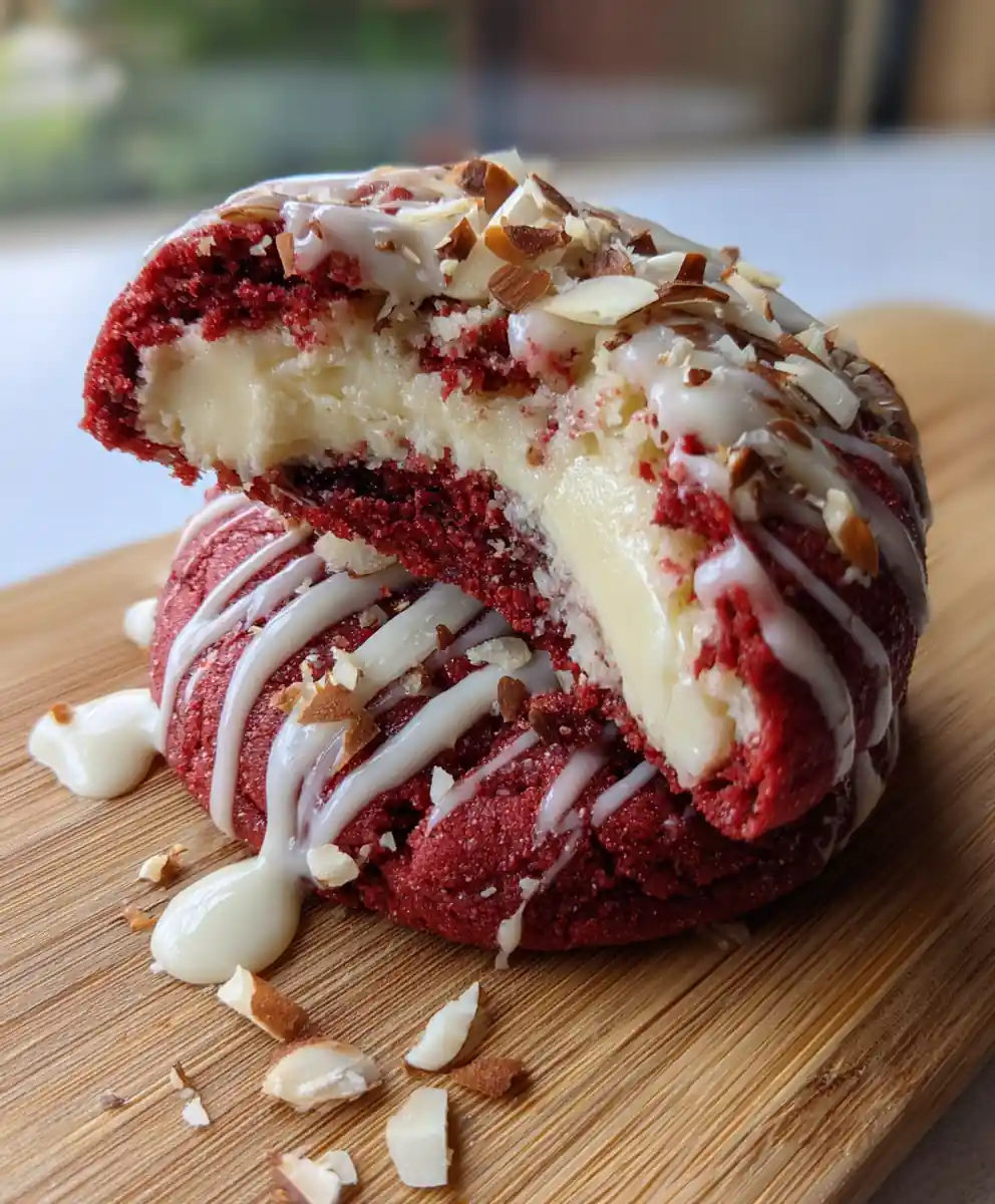 Red Velvet Cake Mix Cookies With White Chocolate Cream Cheese Swirl