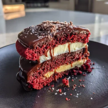 Red Velvet Cookies With Cream Cheese Frosting And Dark Chocolate Ganache Ribbon 1772047207.1098888