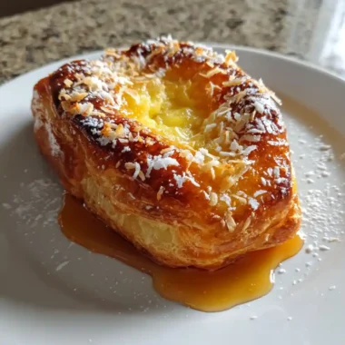 Saffron Infused Cheesecake Danish With Caramel Mango Glaze 1772030858.944392