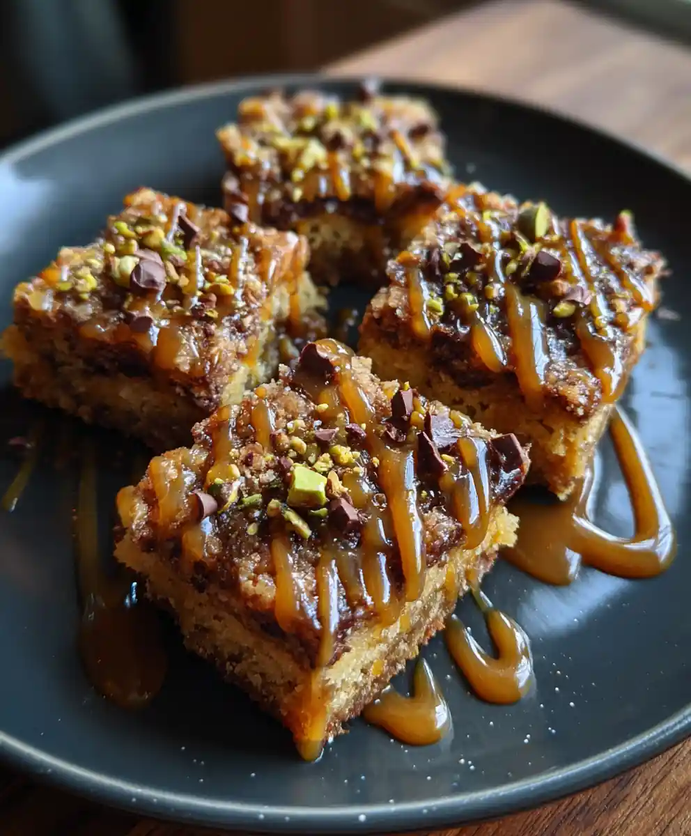 Salted Caramel Swirl Biscoff Blondies