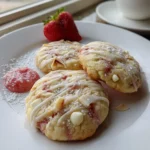 Strawberry Cheesecake Cookies With White Chocolate Drizzle 1772014079.8598423