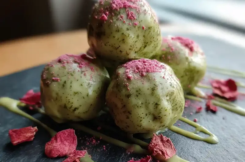 Strawberry Cheesecake Truffles With Matcha White Chocolate Coating 1772101080.3571858