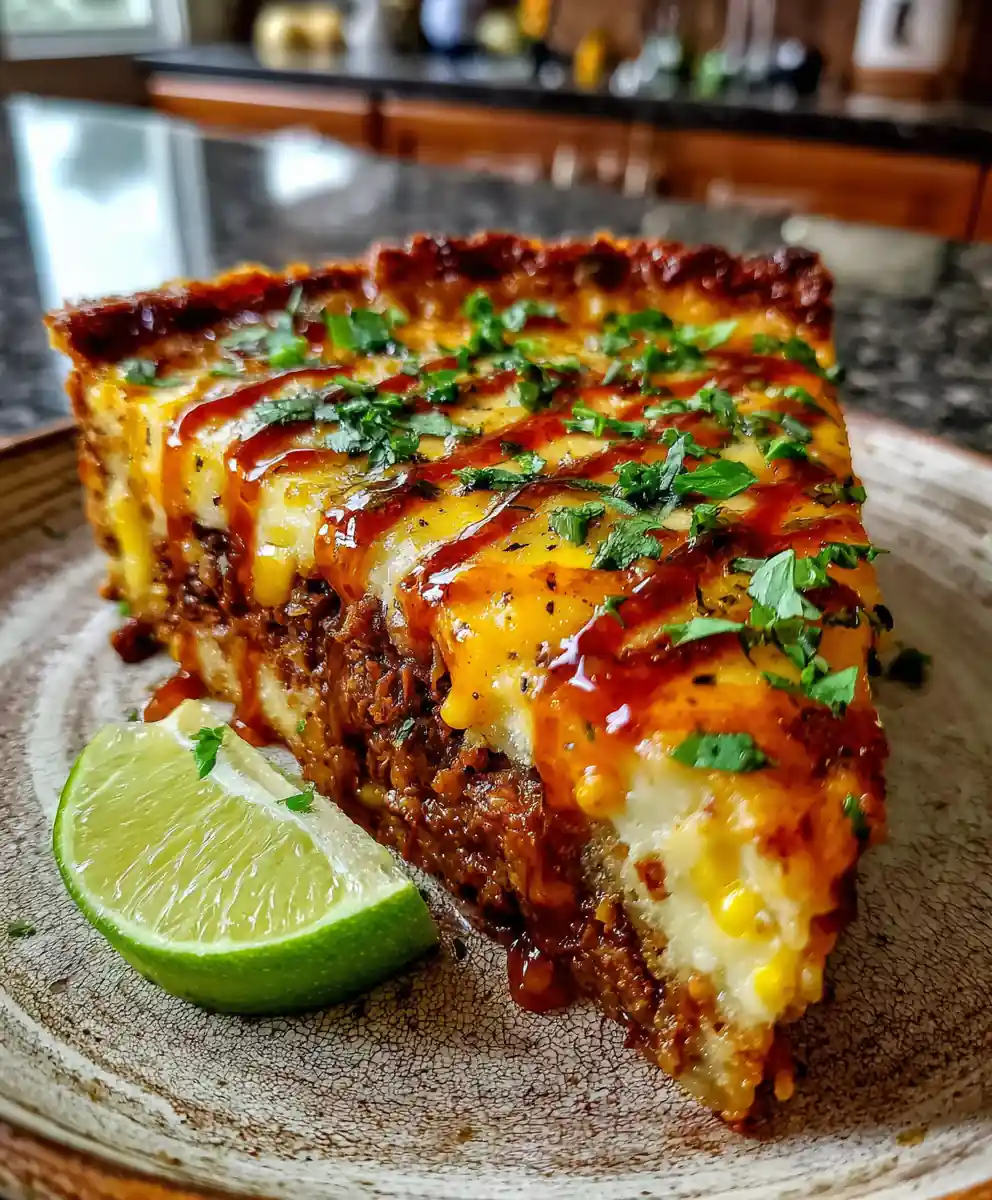 Texas Tamale Pie With Smoked Chipotle Cream Swirl