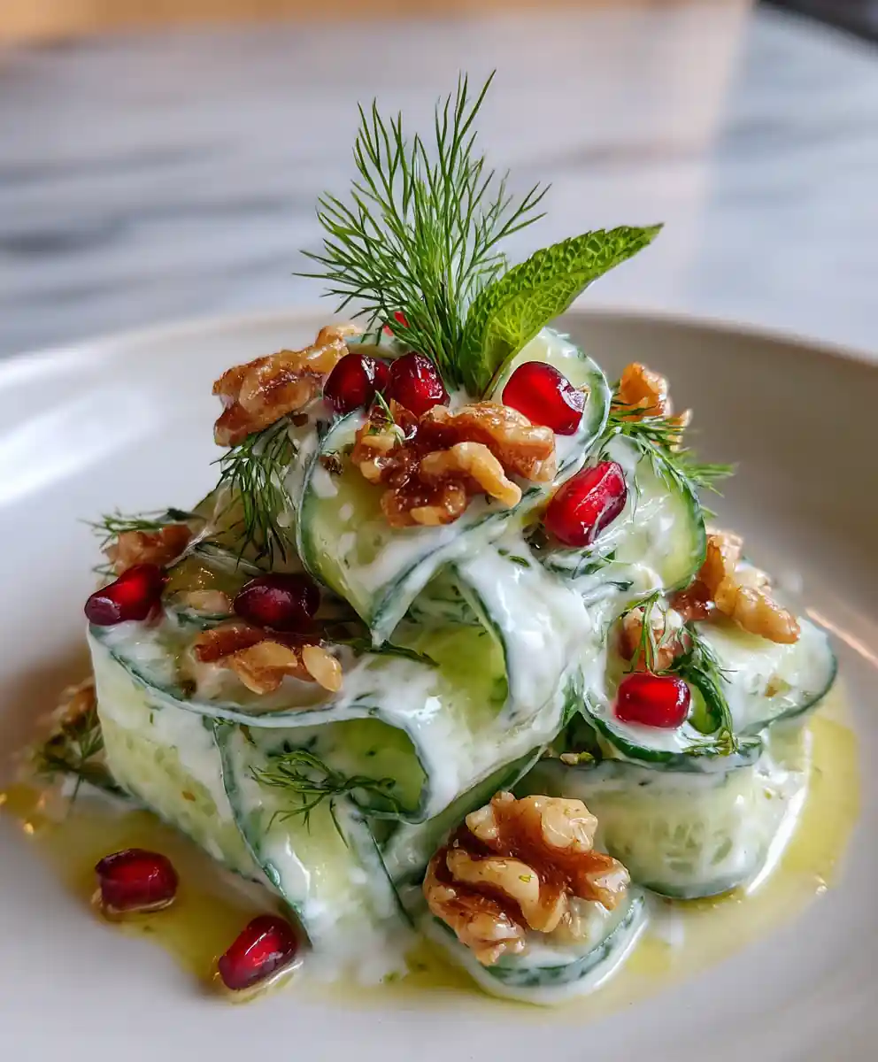 Best Creamy Crunchy Garlic Cucumber Salad