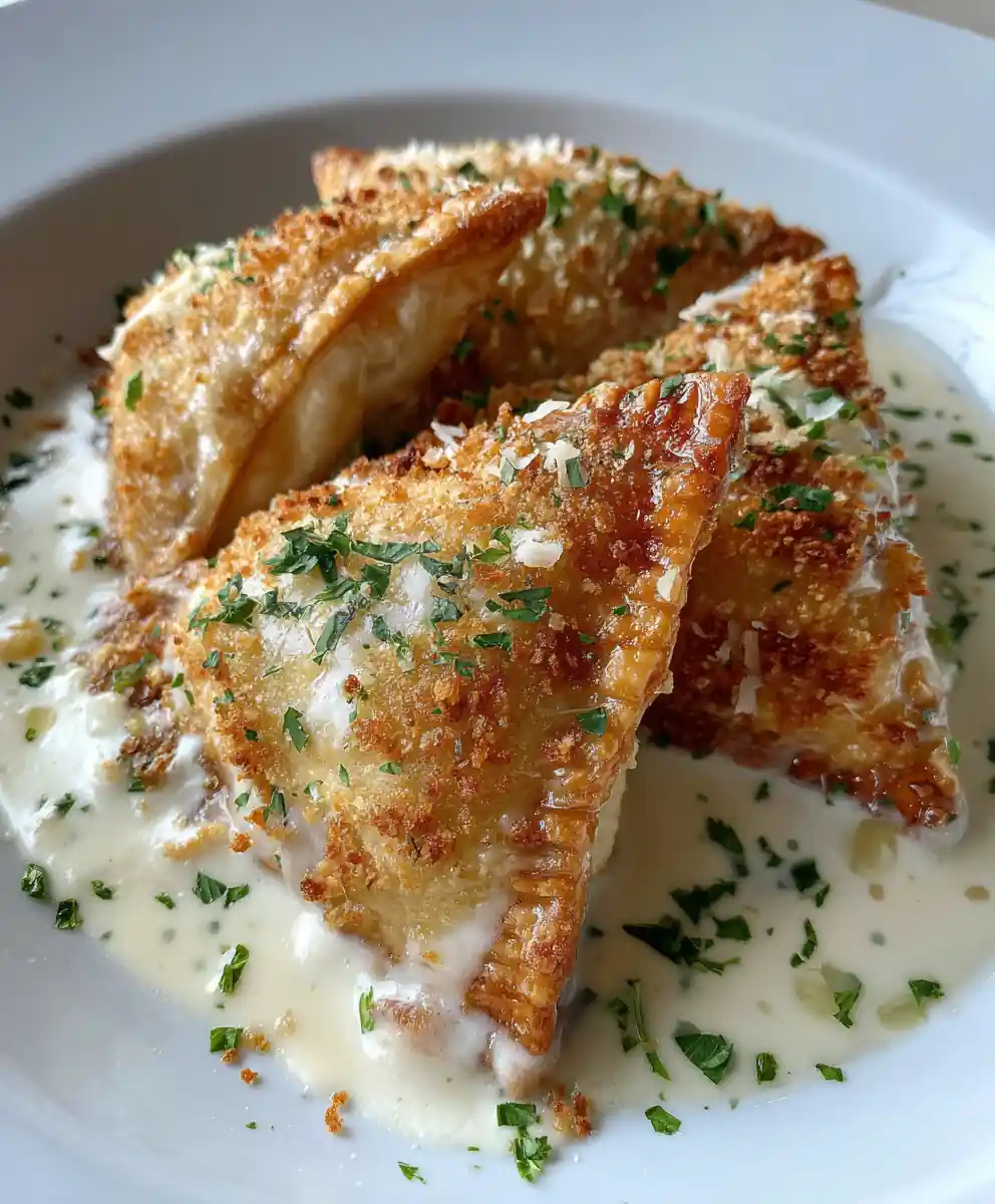 Chicken Pillows With Creamy Parmesan Sauce
