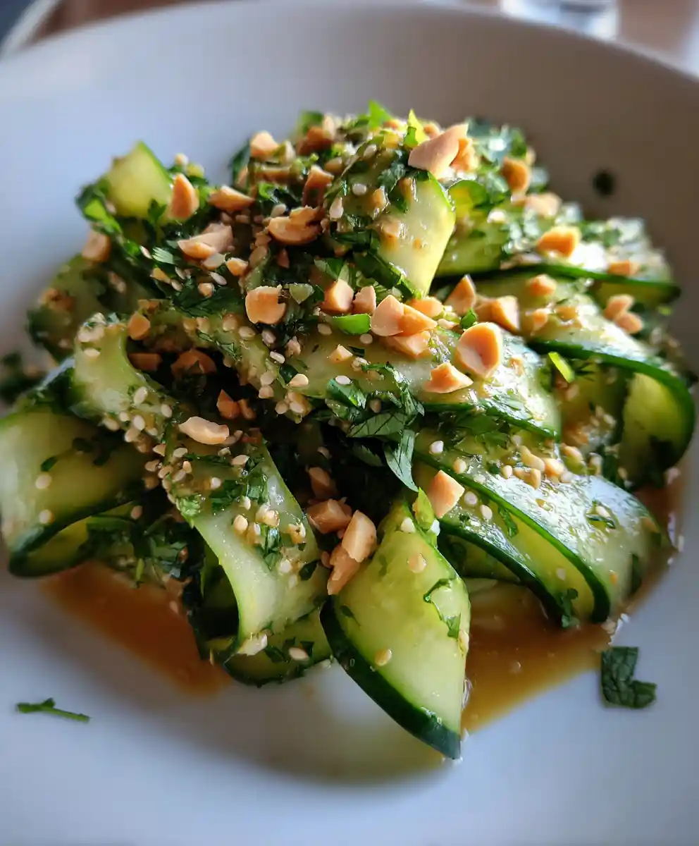 Crisp Peanut Butter Cucumber Salad