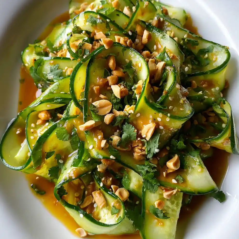 Crisp Peanut Butter Cucumber Salad