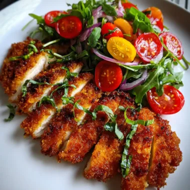Crispy Chicken Milanese With Tomato Arugula Salad 1772962339.259959