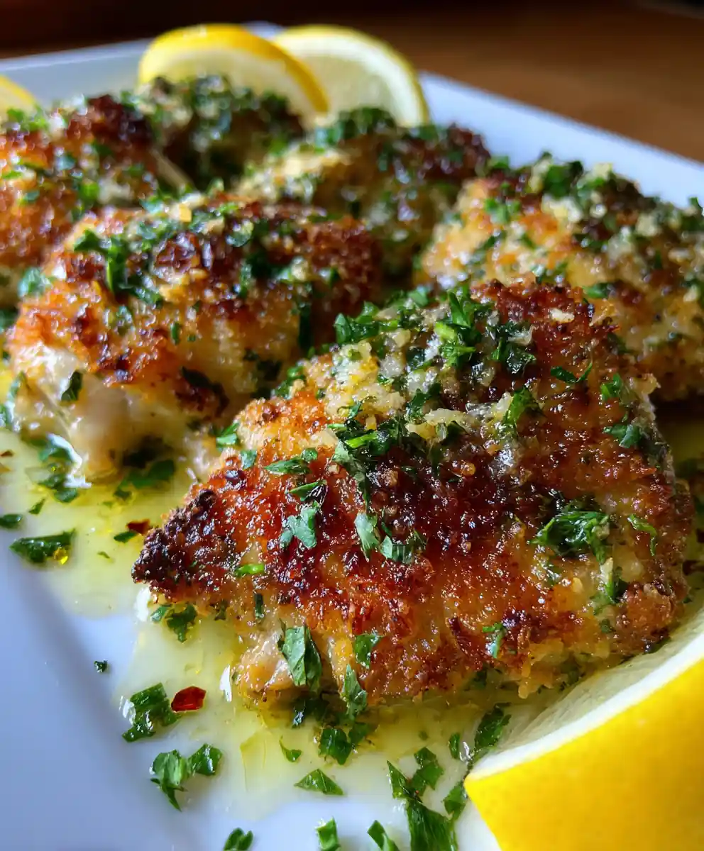 Crispy Herb Garlic Baked Chicken Thighs