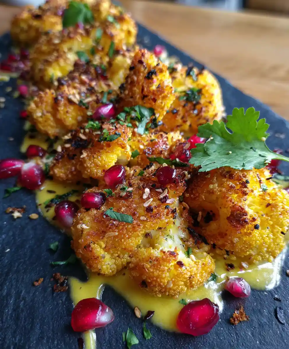 Crispy Roasted Cauliflower With Lemon Tahini Drizzle