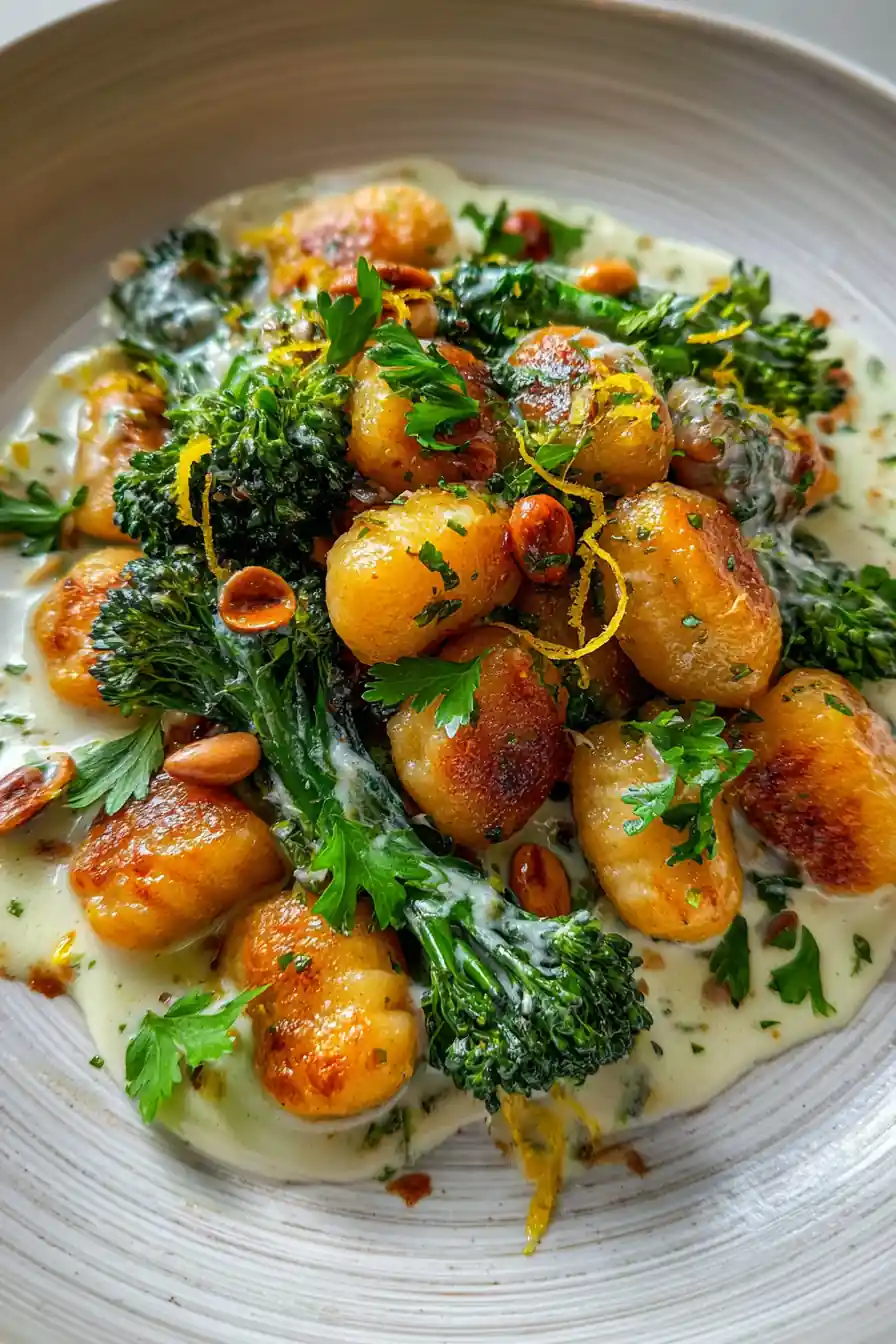 Crispy Gnocchi With Sausage & Broccoli