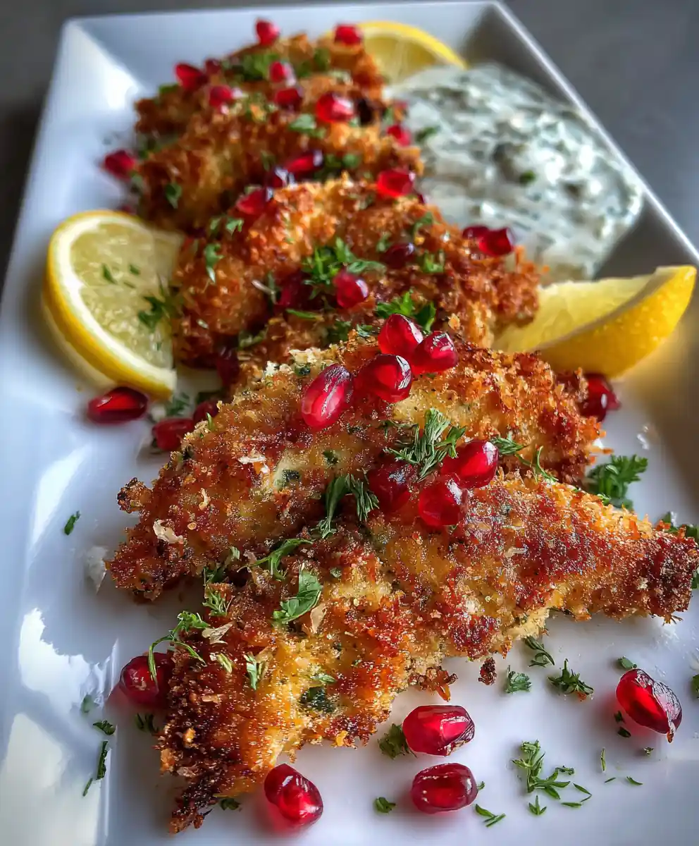 Crispy Oven Baked Chicken Tenders With Garlic Herb Yogurt Dip