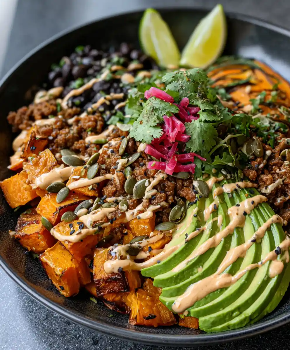 Easy Ground Beef Sweet Potato Bowl