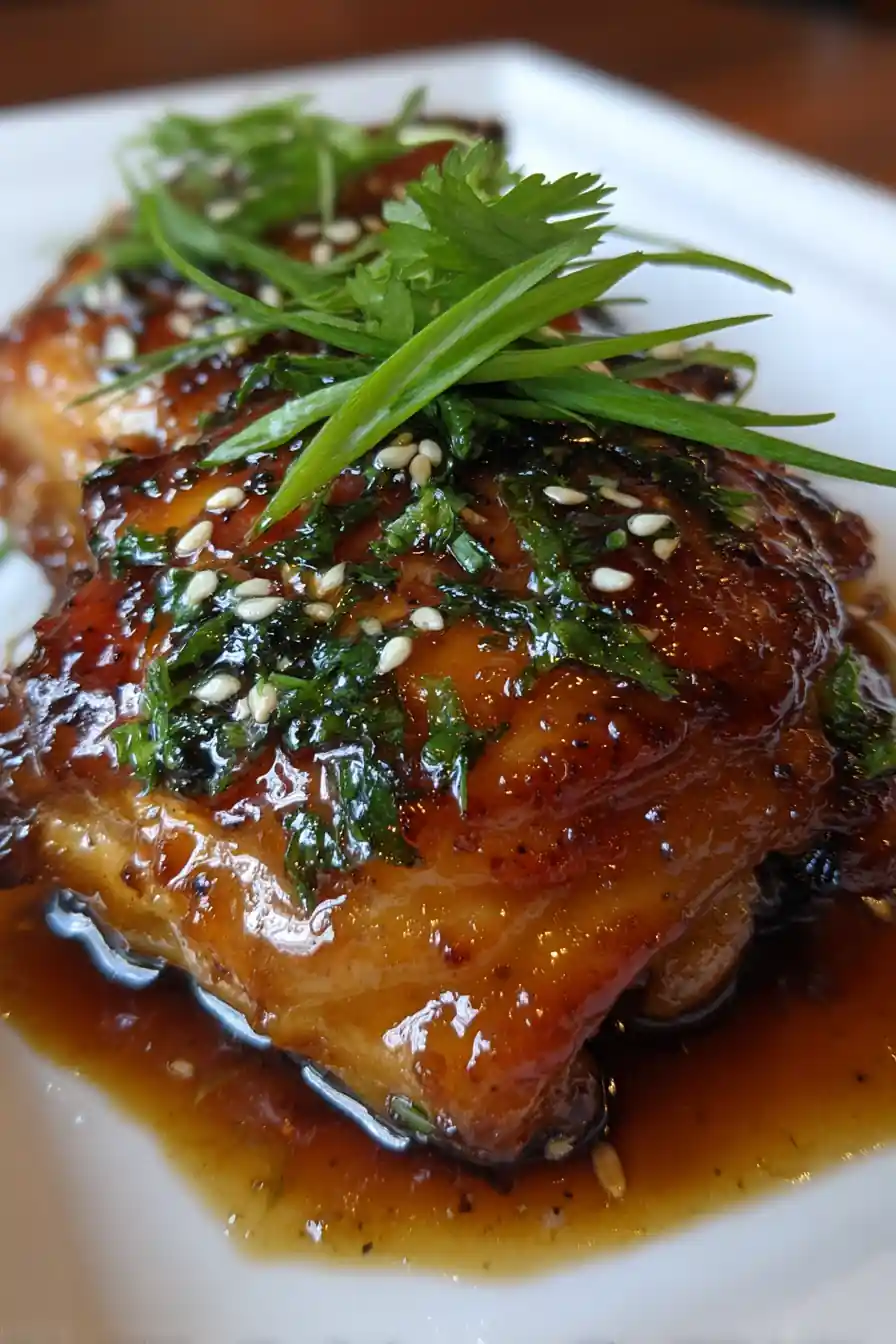 Easy Honey Garlic Slow Cooker Chicken Thighs