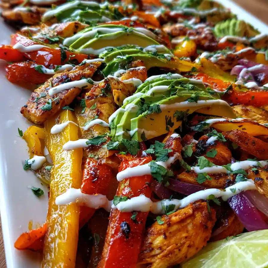 Easy Sheet Pan Chicken Fajitas With Poblano Twist