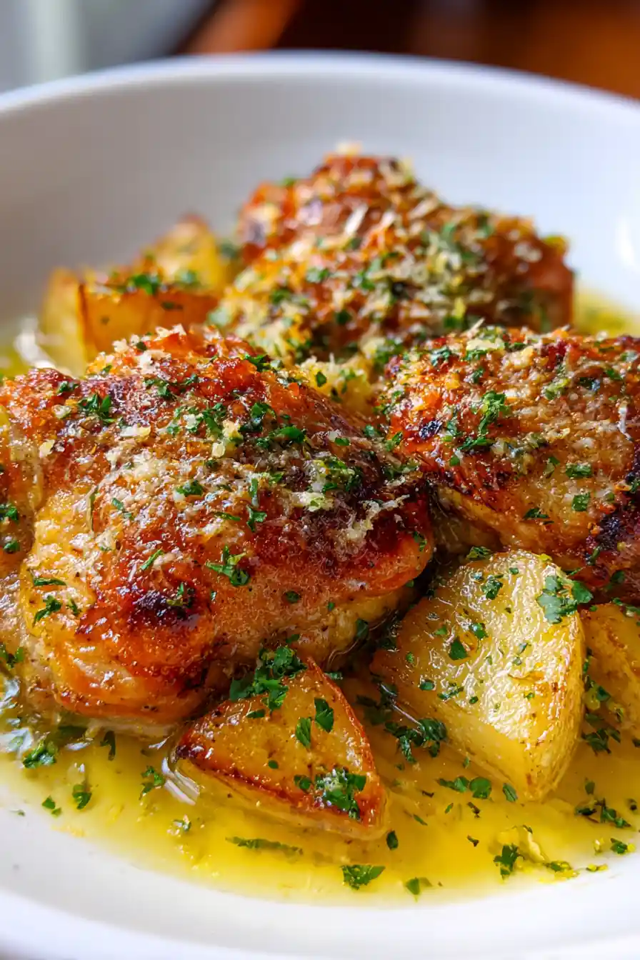 Garlic Parmesan Crockpot Chicken And Potatoes