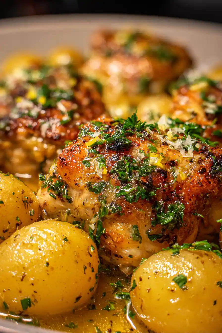 Garlic Parmesan Crockpot Chicken And Potatoes