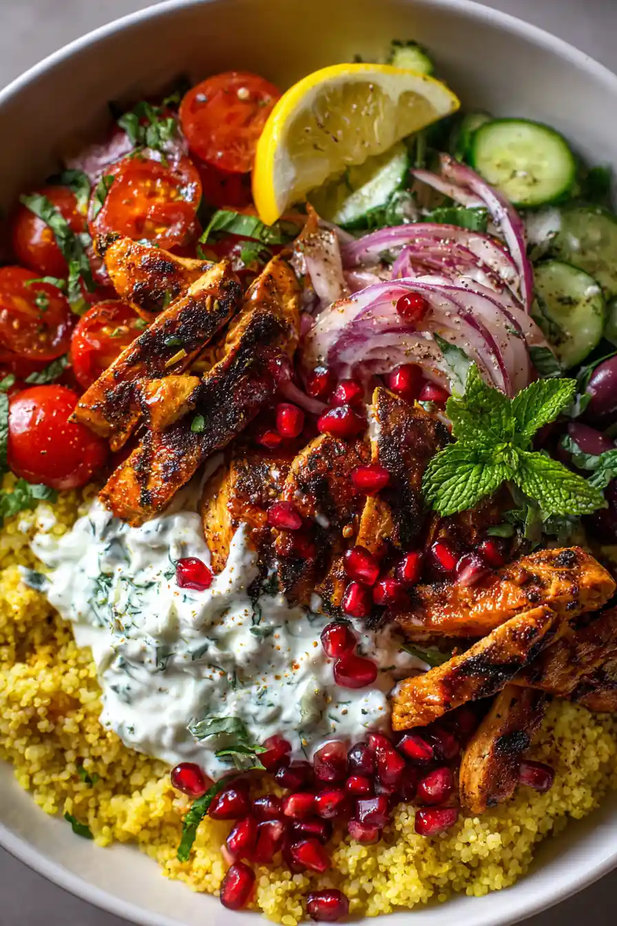 Greek Chicken Gyro Bowl