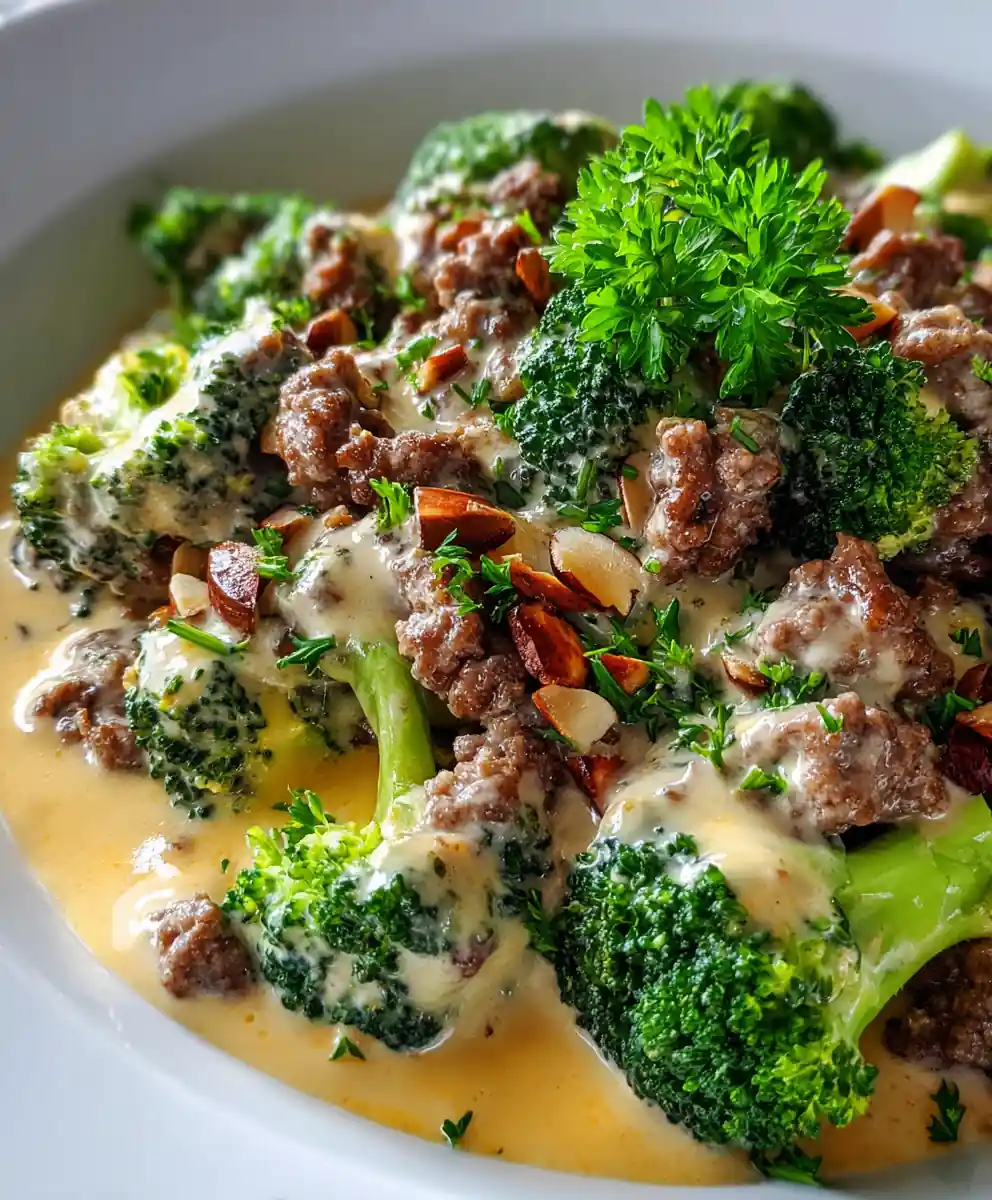 Keto Hamburger Broccoli Skillet