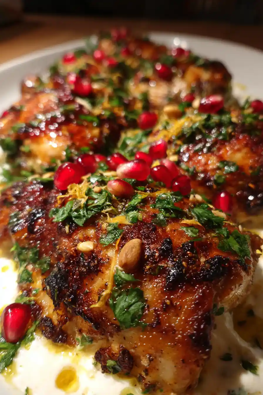 Lebanese Lemon Garlic Chicken With Yogurt Sauce