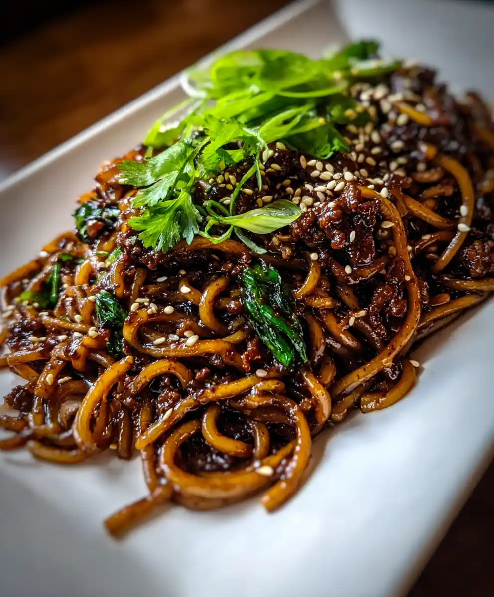 Mongolian Ground Beef Noodles