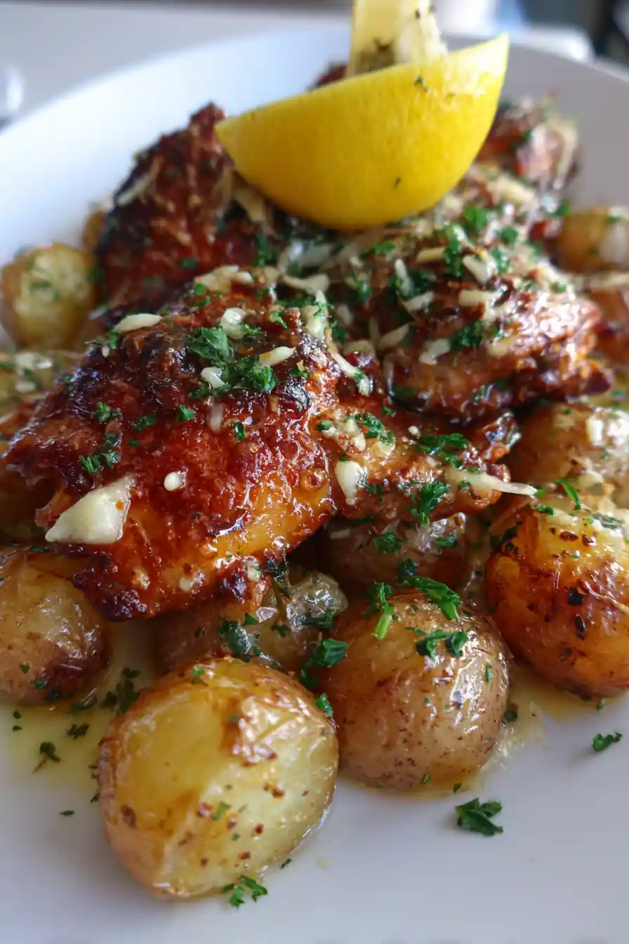 Slow Cooker Garlic Parmesan Chicken And Potatoes