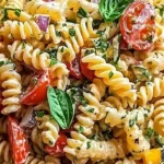 Zesty and Creamy Pasta Salad with Fresh Garden Vegetables
