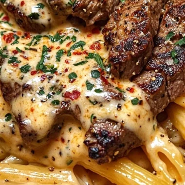 Creamy Cajun Steak Penne Pasta