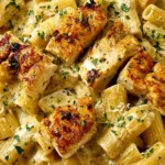 Creamy Garlic Parmesan Chicken Rigatoni