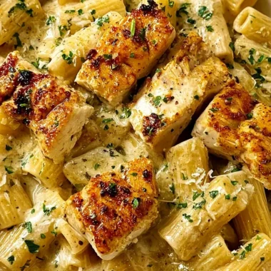 Creamy Garlic Parmesan Chicken Rigatoni