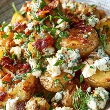 Salade de Pommes de Terre Écrasées Croustillantes