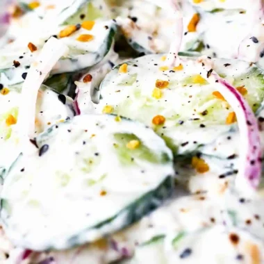 Creamy Everything Bagel Cucumber Salad