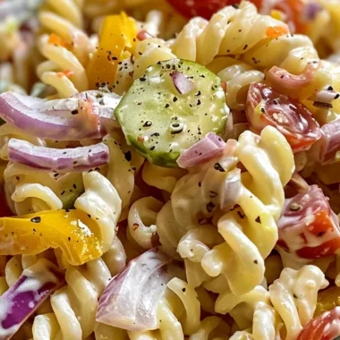 Creamy Ranch Pasta Salad with Fresh Vegetables