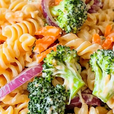 Creamy Broccoli Cheddar Pasta Salad