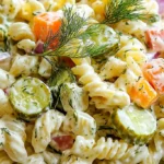Creamy Dill Pickle Pasta Salad