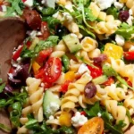 High-Protein Greek Chickpea Pasta Salad