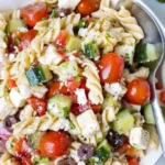 Greek Pasta Salad with Homemade Vinaigrette