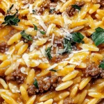 Savory One-Pot Ground Beef and Orzo