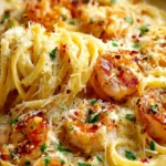 Creamy Shrimp Scampi Garlic Pasta