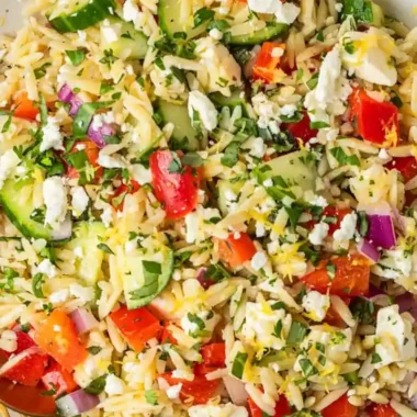 Easy Lemon Orzo Salad with Feta