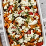 Roasted Eggplant and Zucchini Pasta Bake