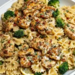 Zesty Cowboy Butter Chicken and Broccoli Bowtie Pasta
