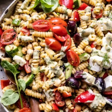 Greek Olive Pasta Salad