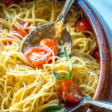 Fresh Summer Garden Pasta with Marinated Tomatoes