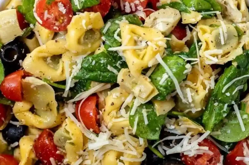 Zesty Italian Spinach Tortellini Salad