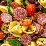 Cheesy Italian Tortellini Pasta Salad