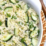 Zesty Lemon Cucumber Pearl Couscous Salad