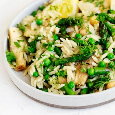 Zesty Lemon Orzo Salad with Spring Vegetables