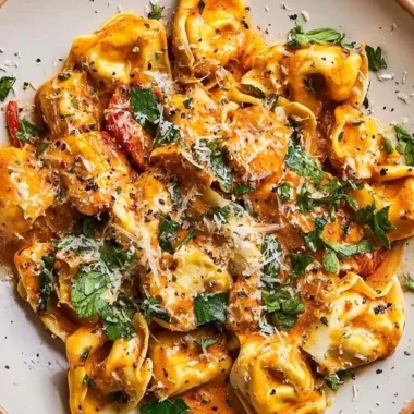 Creamy Sun-Dried Tomato Tortellini with Spinach