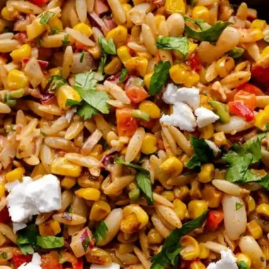 Zesty Mexican Street Corn Orzo Pasta Salad